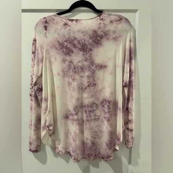 American Eagle Purple tie dye long sleeve top. Size medium. - Picture 7 of 11
